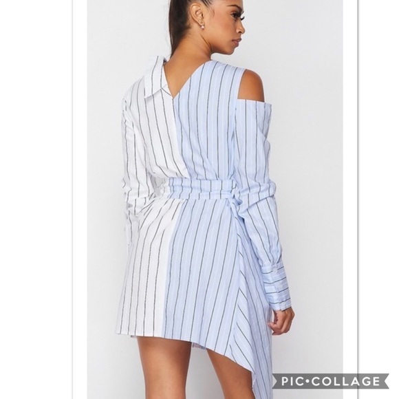 Button Down Shirt-Sky Blue & White - Picture 3 of 4